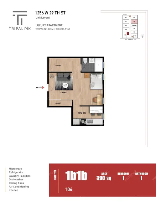 洛杉磯租房1256 W 29th St