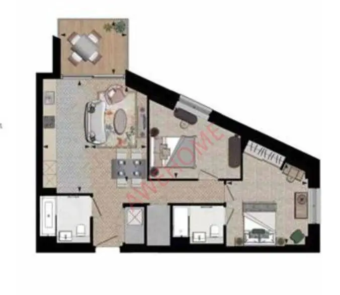 倫敦租房Skyline Apartments 2B
