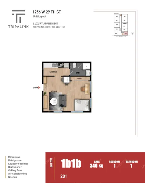 洛杉磯租房1256 W 29th St