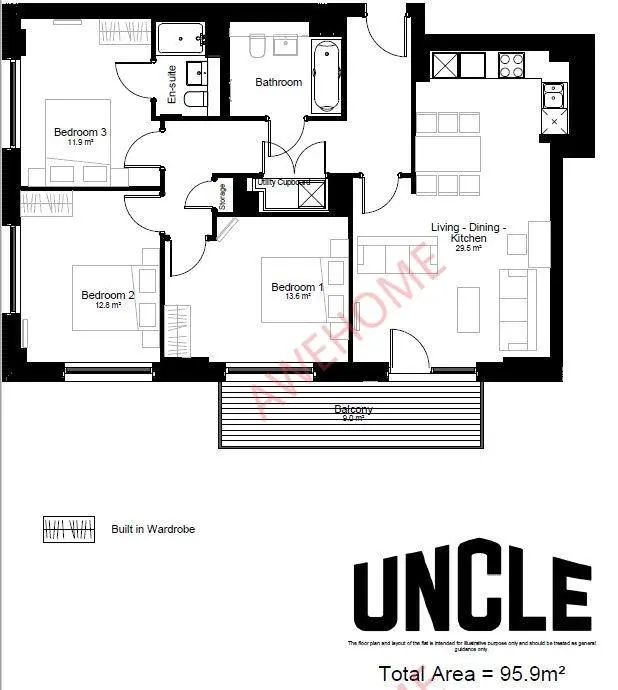 倫敦租房UNCLE Southall 3B