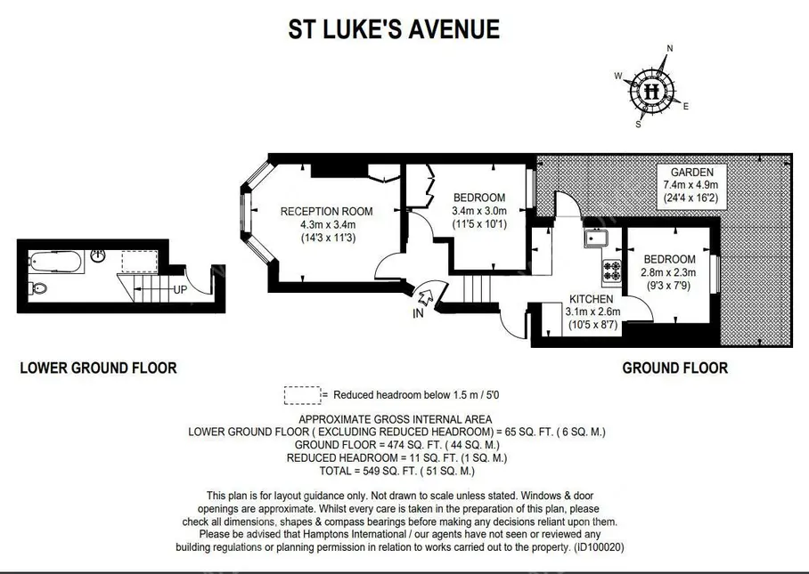 倫敦租房St Lukex27s Avenue SW4 2B