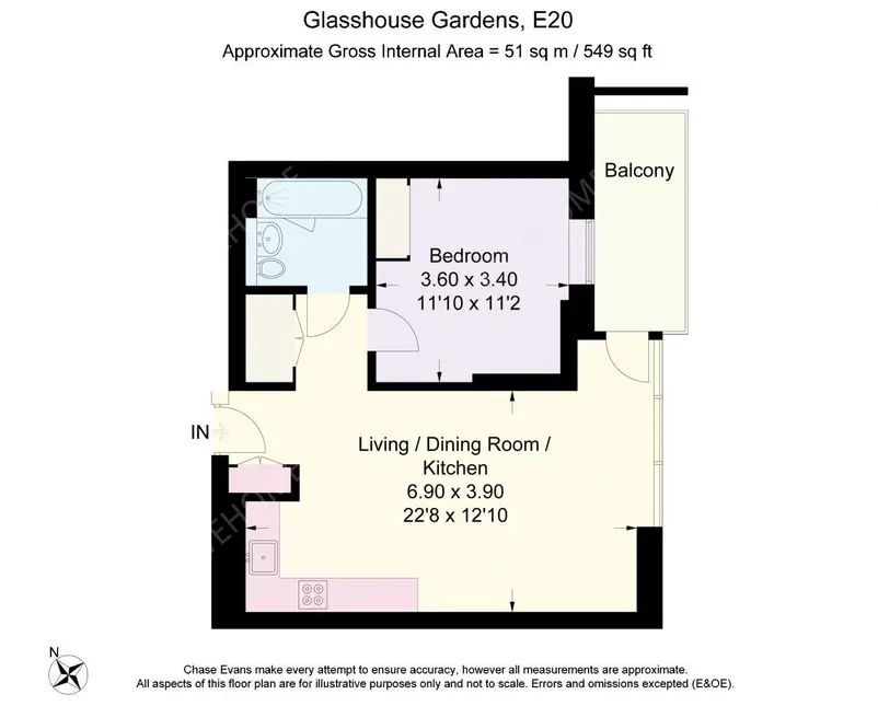 倫敦租房Glasshouse Gardens 1B