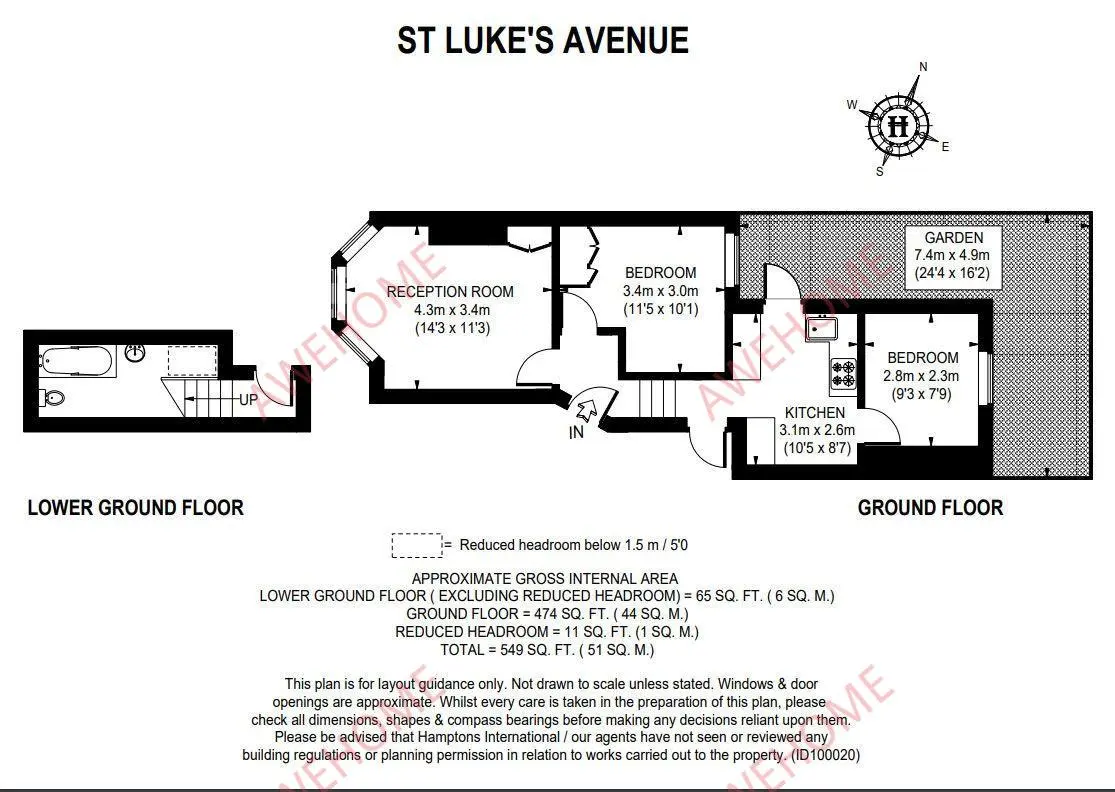 倫敦租房St Lukex27s Avenue SW4 2B