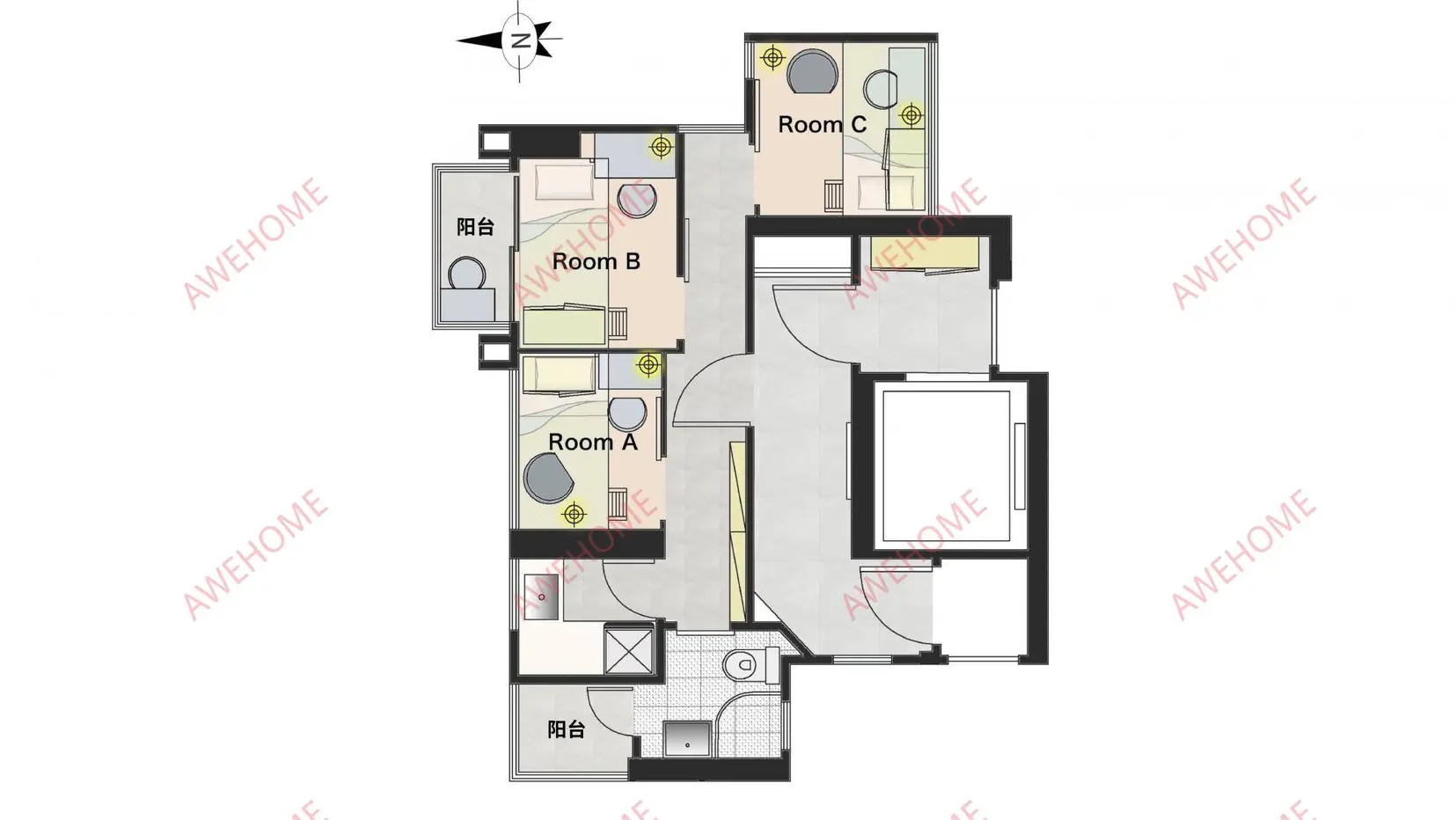 中國香港租房R-Residence 旺角高級公寓