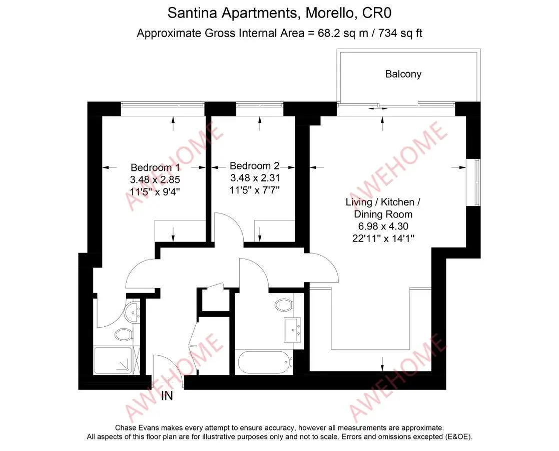 倫敦租房Santina Apartments 2B