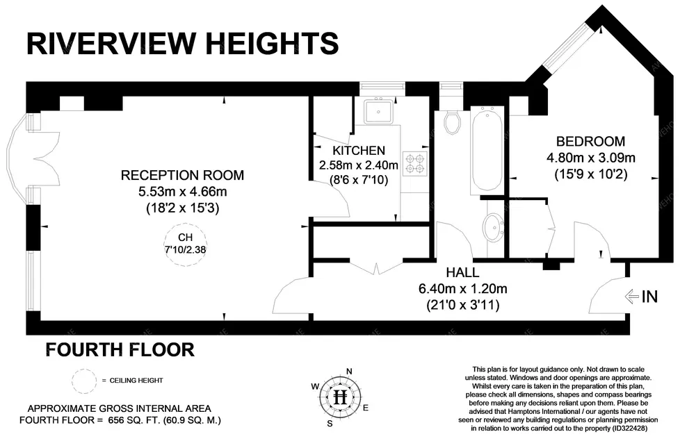 倫敦租房Riverview Heights 1B