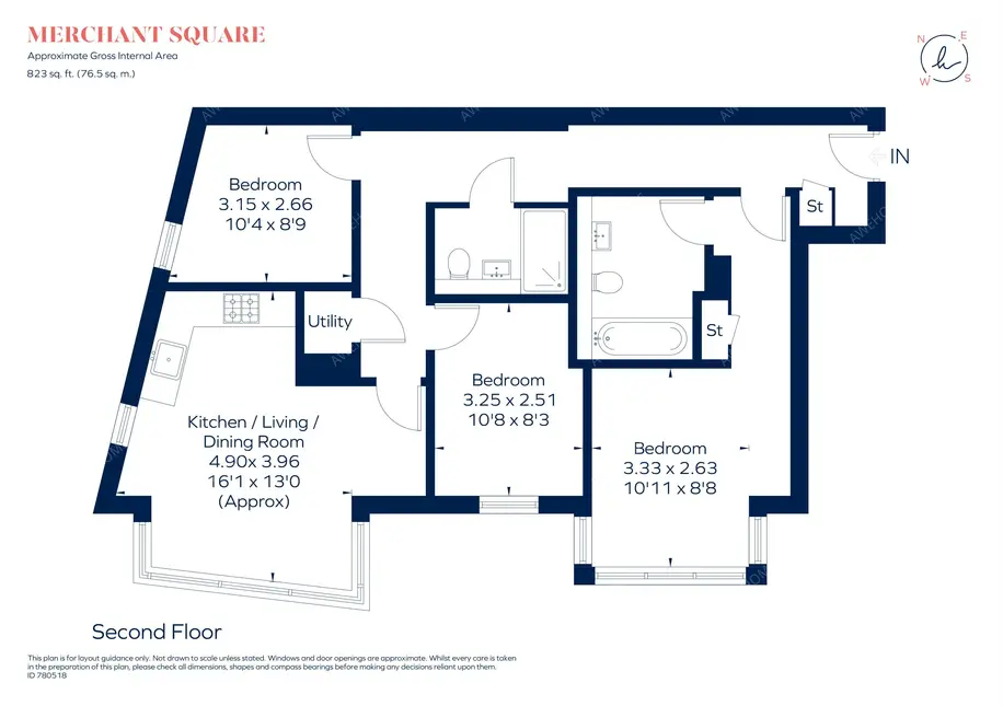 倫敦租房Merchant Square East 3B