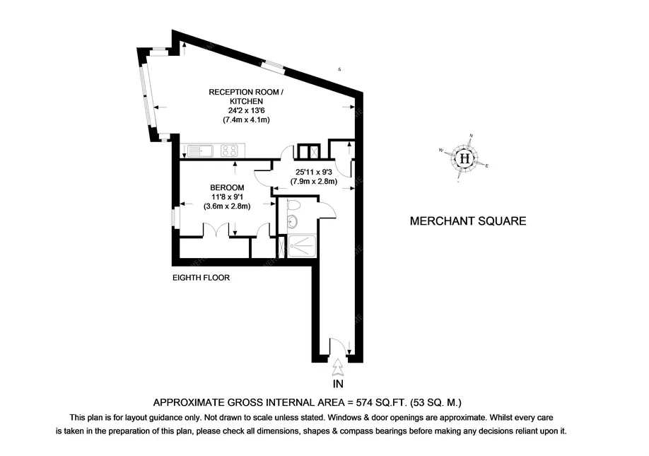 倫敦租房Merchant Square East 1B