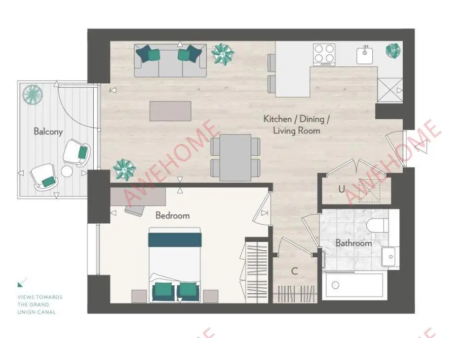 倫敦租房Waterview House 1B