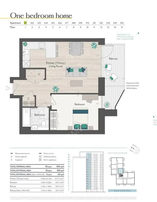 倫敦租房Waterview House 1B