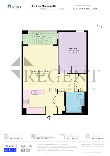 倫敦租房Blenheim Mansions 1B