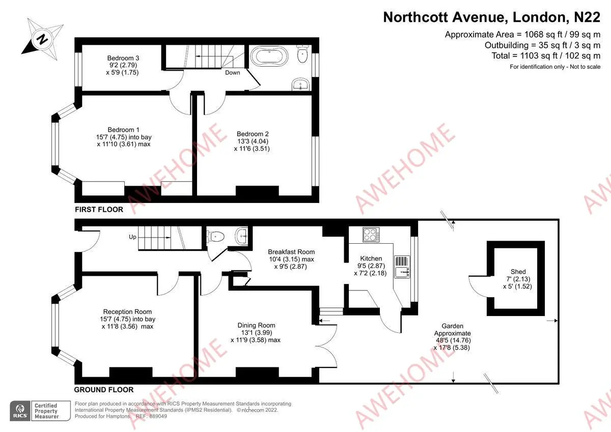 倫敦租房Northcott Avenue 3B