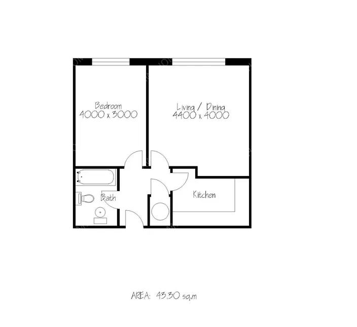 倫敦租房South Block 1B