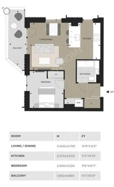 倫敦租房Cascade Apartments 1B