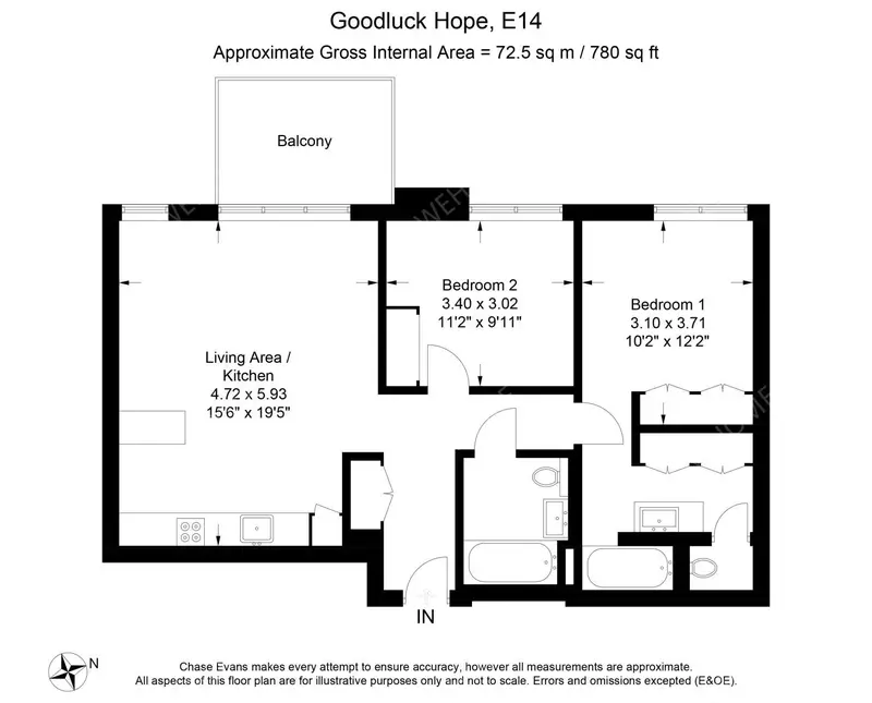 倫敦租房Goodluck Hope Walk 2B