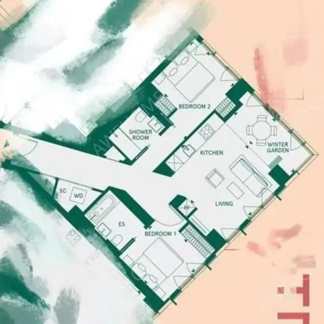 倫敦租房One Crown Place 2B