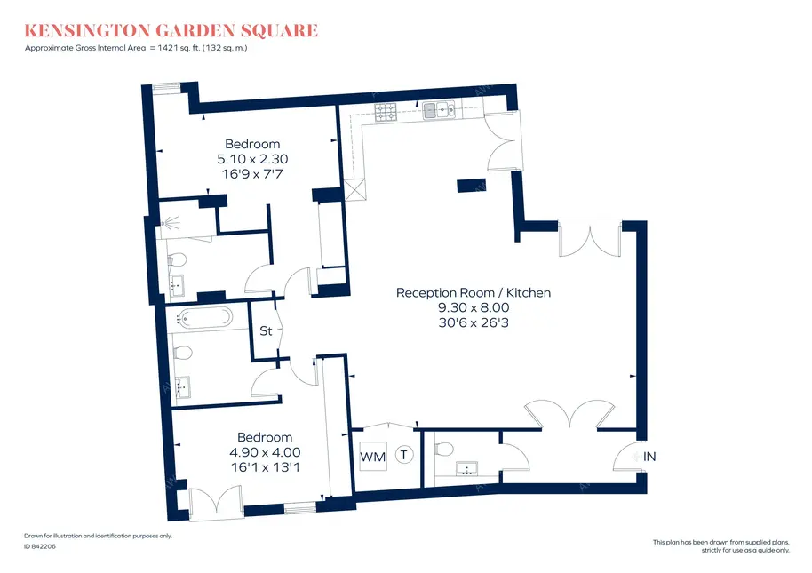 倫敦租房Kensington Gardens Square 2B