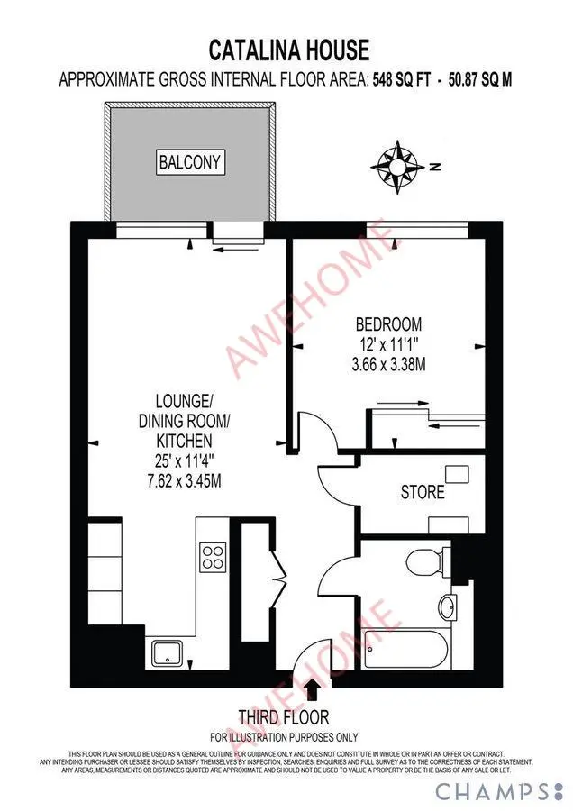 倫敦租房Catalina House 1B