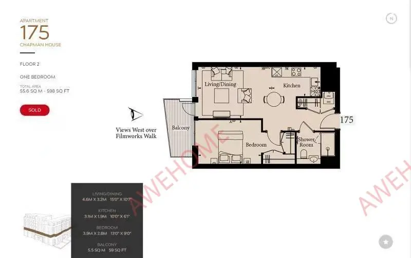 倫敦租房Chapman House 1B