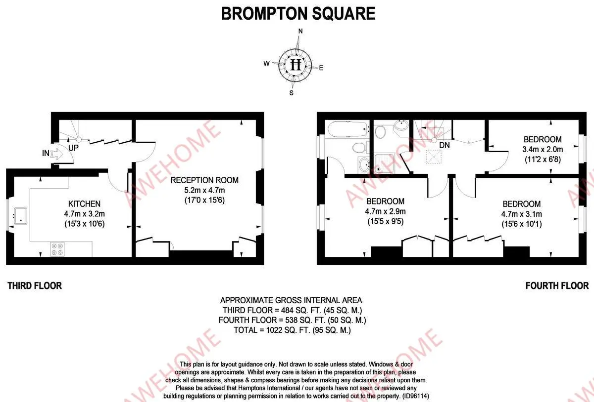 倫敦租房Brompton Square 3B
