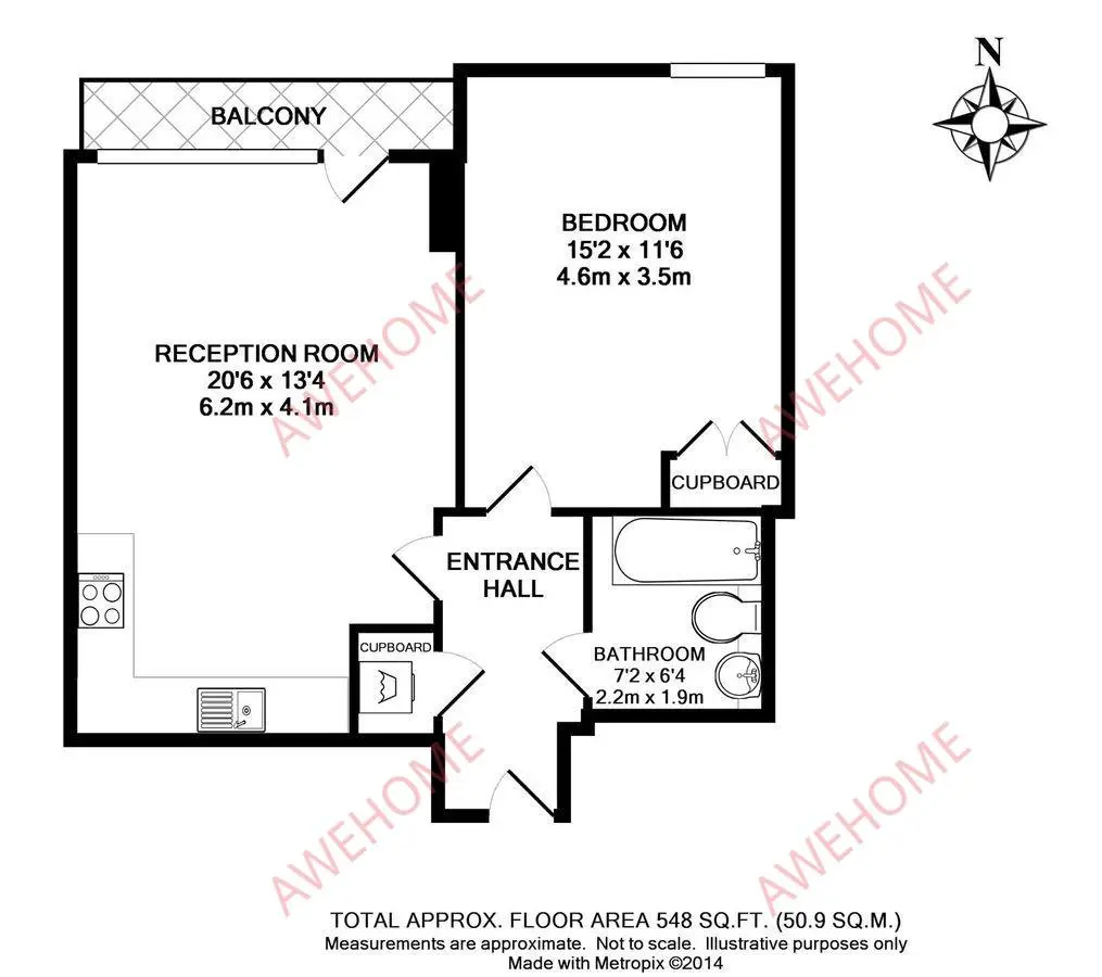 倫敦租房Denison House 1B