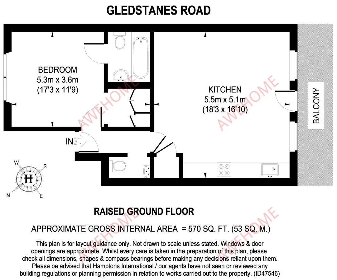 倫敦租房Gledstanes Road 1B