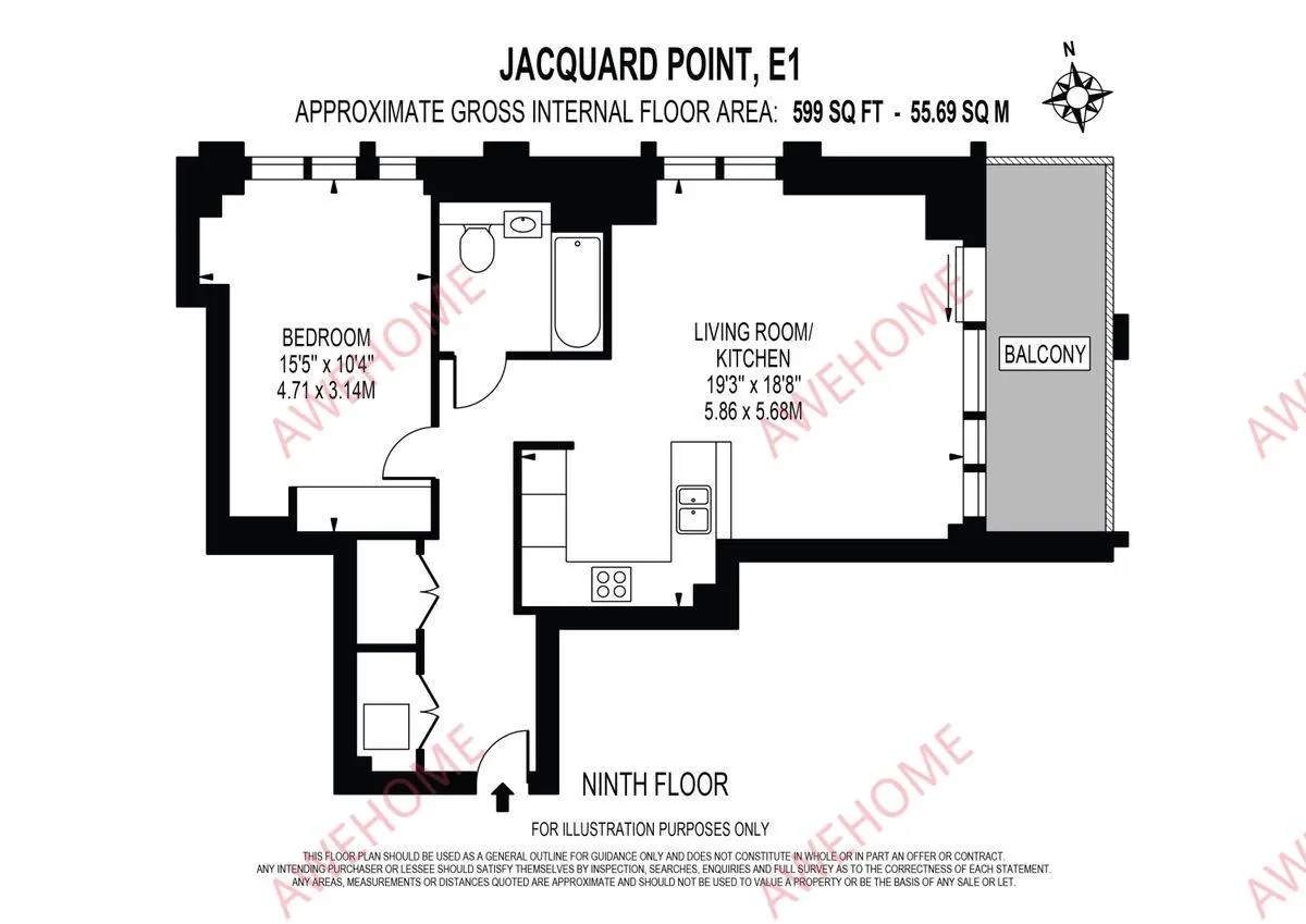 伦敦单身公寓租房[单身公寓]Tapestry Way 1B