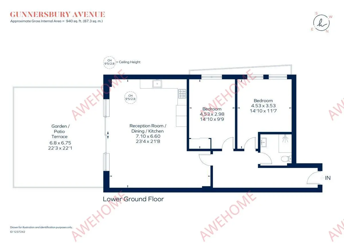 倫敦租房Gunnersbury Avenue 2B