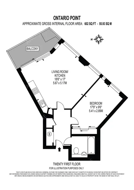 倫敦租房Ontario Point 1B