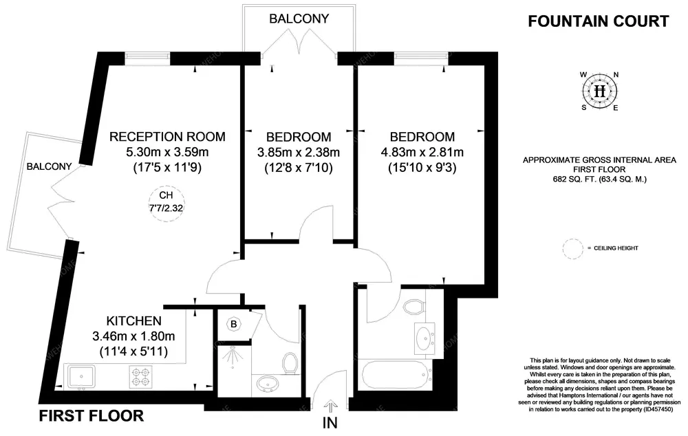 倫敦租房Fountain Court 2B
