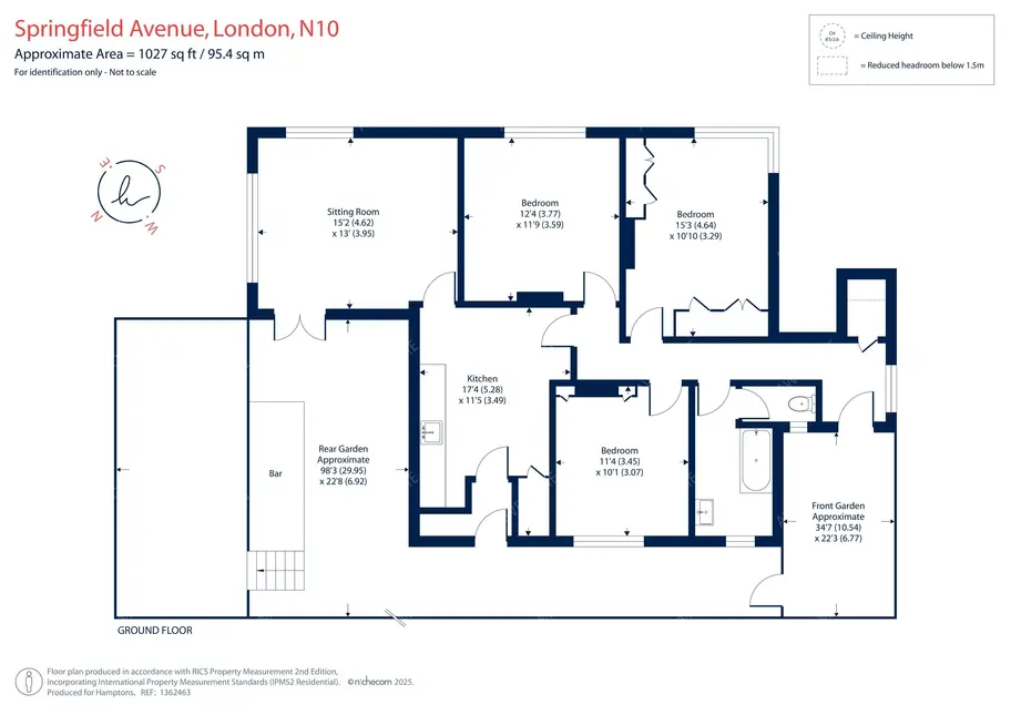 倫敦租房Springfield Avenue 3B
