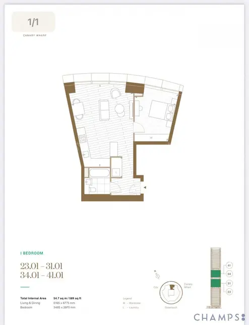倫敦租房Flat 3801 1B