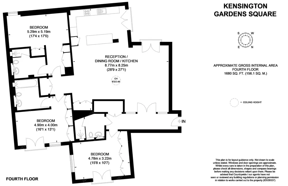 倫敦租房Kensington Gardens Square 3B