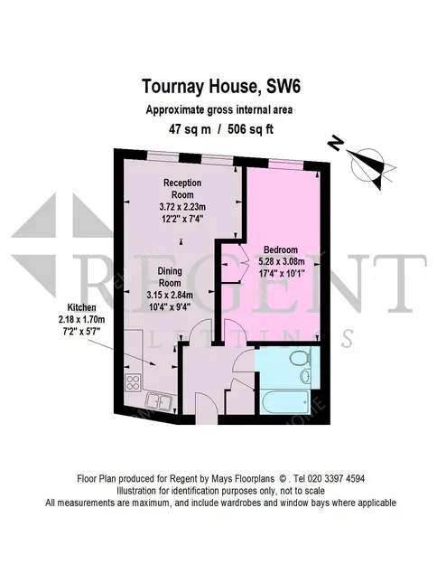 倫敦租房Tournay House 1B