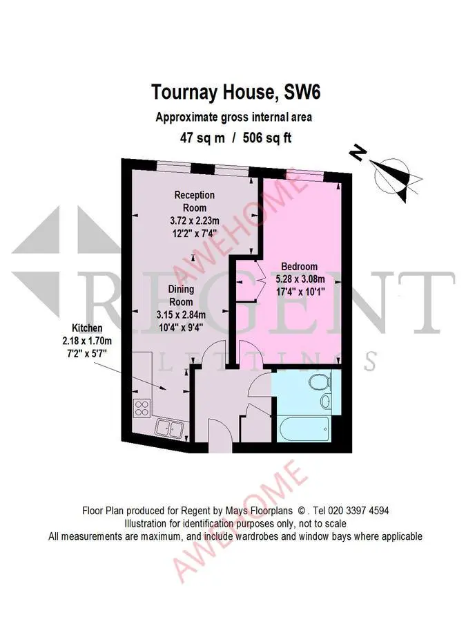 倫敦租房Tournay House 1B