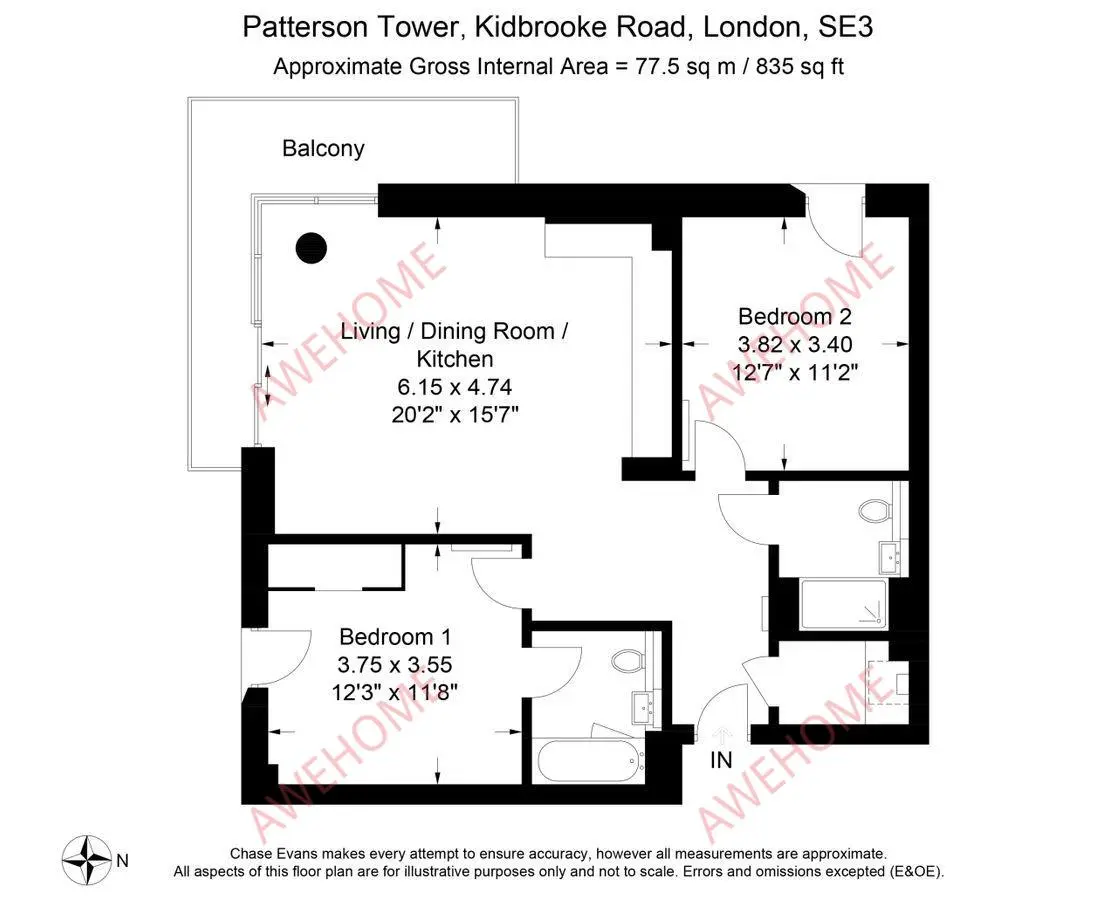 倫敦租房Patterson Tower 2B