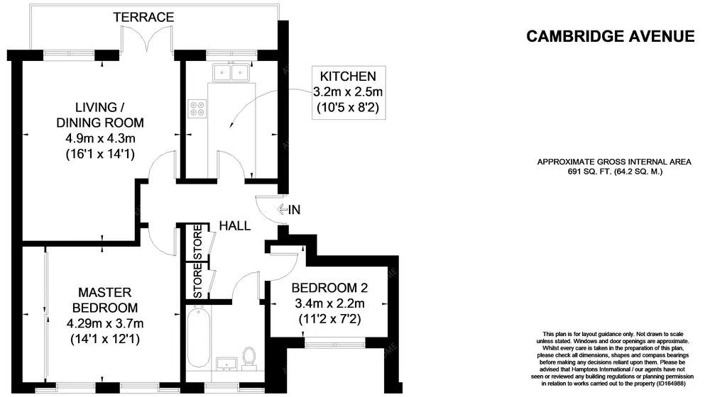 倫敦租房Cambridge Avenue 2B