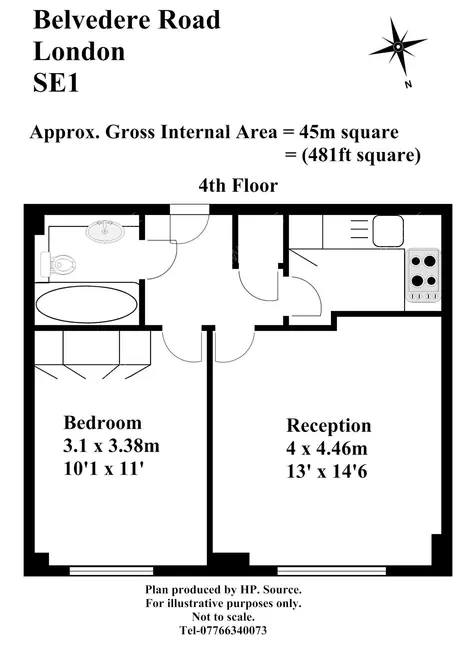 倫敦租房South Block 1B