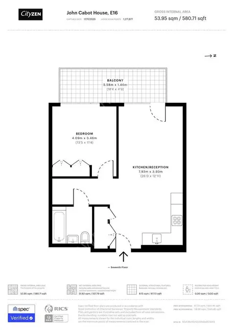 倫敦租房John Cabot House 1B