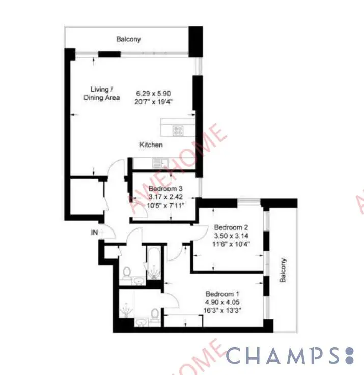 倫敦租房Horizon Tower 3B