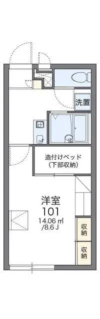 MaebashiSingle Apartment Rentals[Single Apartment]leopalace Hakodamachi K-K