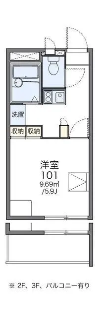 ZamaSingle Apartment Rentals[Single Apartment]leopalace Eru 2001