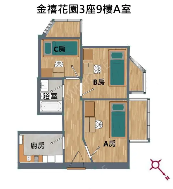HongKongShort term Apartment Rentals[Short term Apartment]大围金禧花园3座