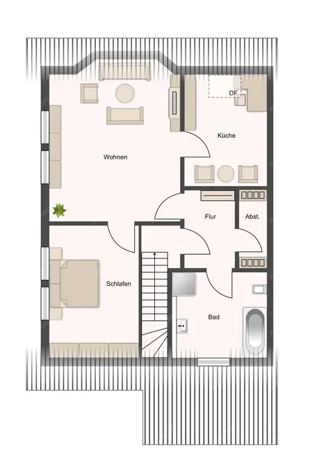 Erkner租房Exclusive 2-room apartment with balcony - Only 8 m