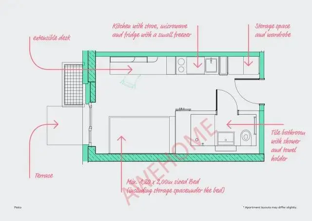 Frankfurt am Main Rentalsresidence near Marie Curie Strabe