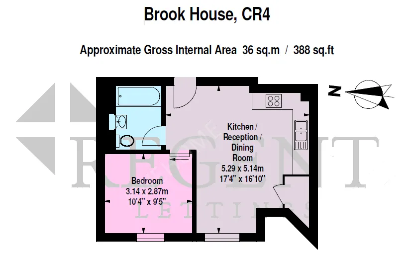 倫敦租房Brook House 1 bed flat