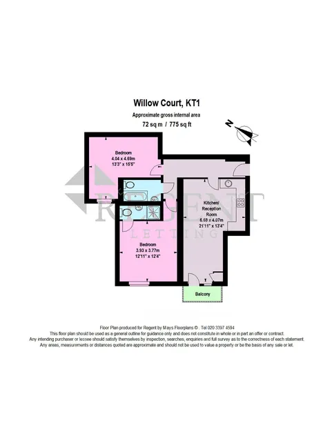 倫敦租房Willow Court 2 bed flat