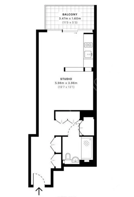 倫敦租房Park Drive Studio
