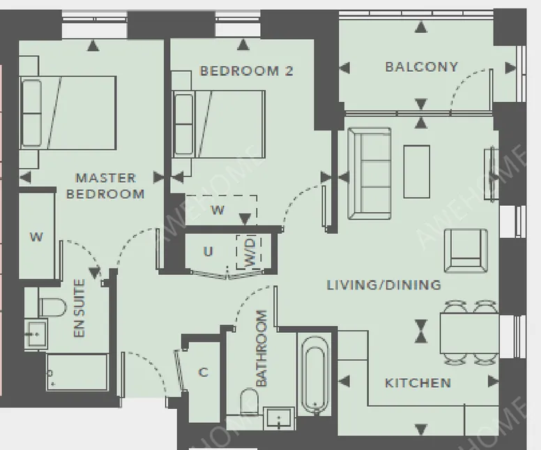 倫敦租房Alington House 2 bed flat