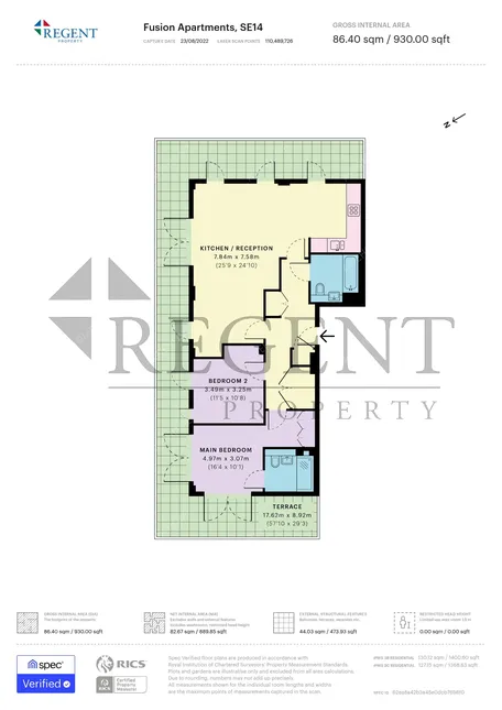 倫敦租房Fusion Apartments 2 bed flat